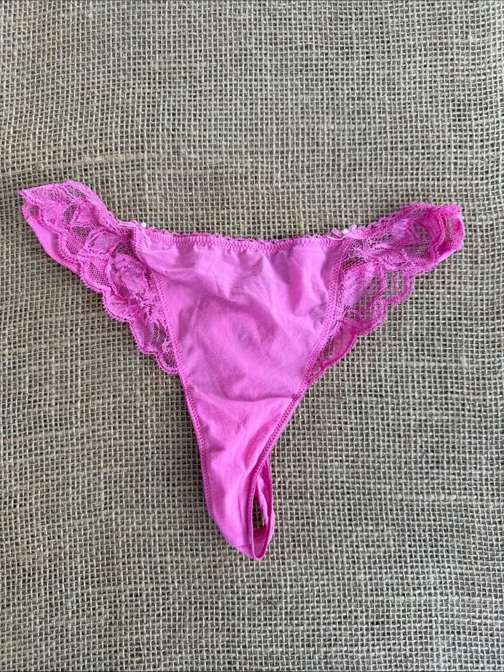 Victoria's Secret Pink Lace-Trim Thong